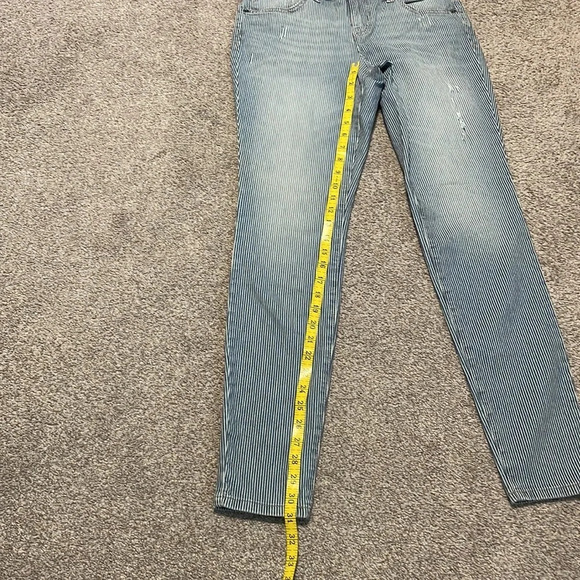 NWT S&CO. Macy’s Pin Striped Skinny Low Rise Denim Jeans 6 - Picture 6 of 16